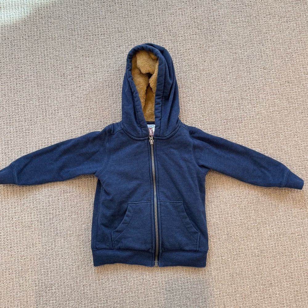 Carter's Dark Blue Kids Hoodie with Tan Lining